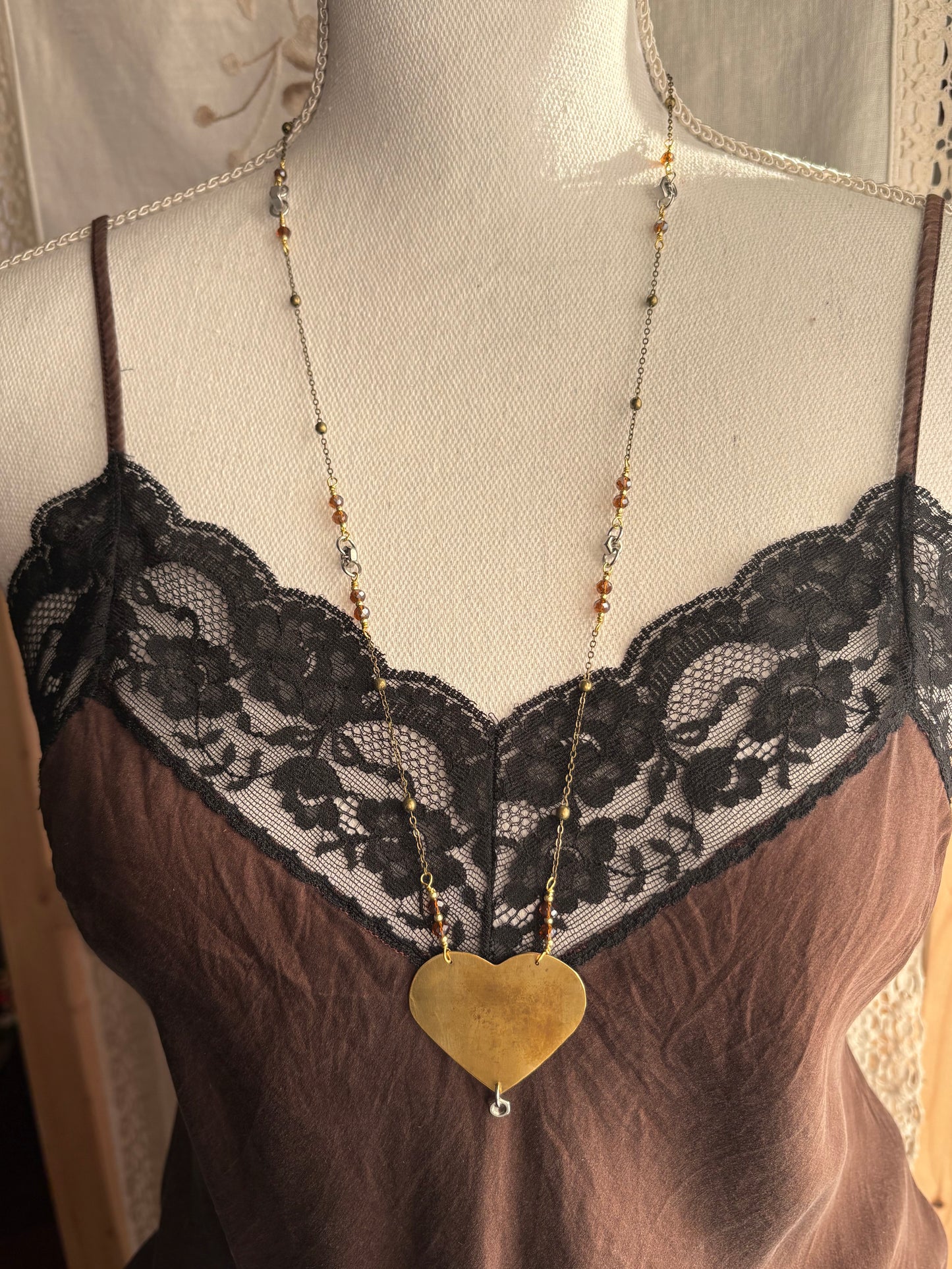 Collana Cuore Castagna