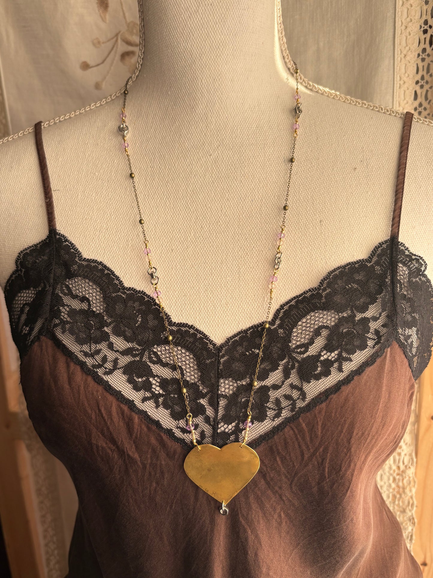 Collana Cuore Lilla