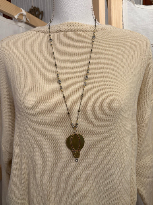 Collana Mongolfiera - GrigioPerla