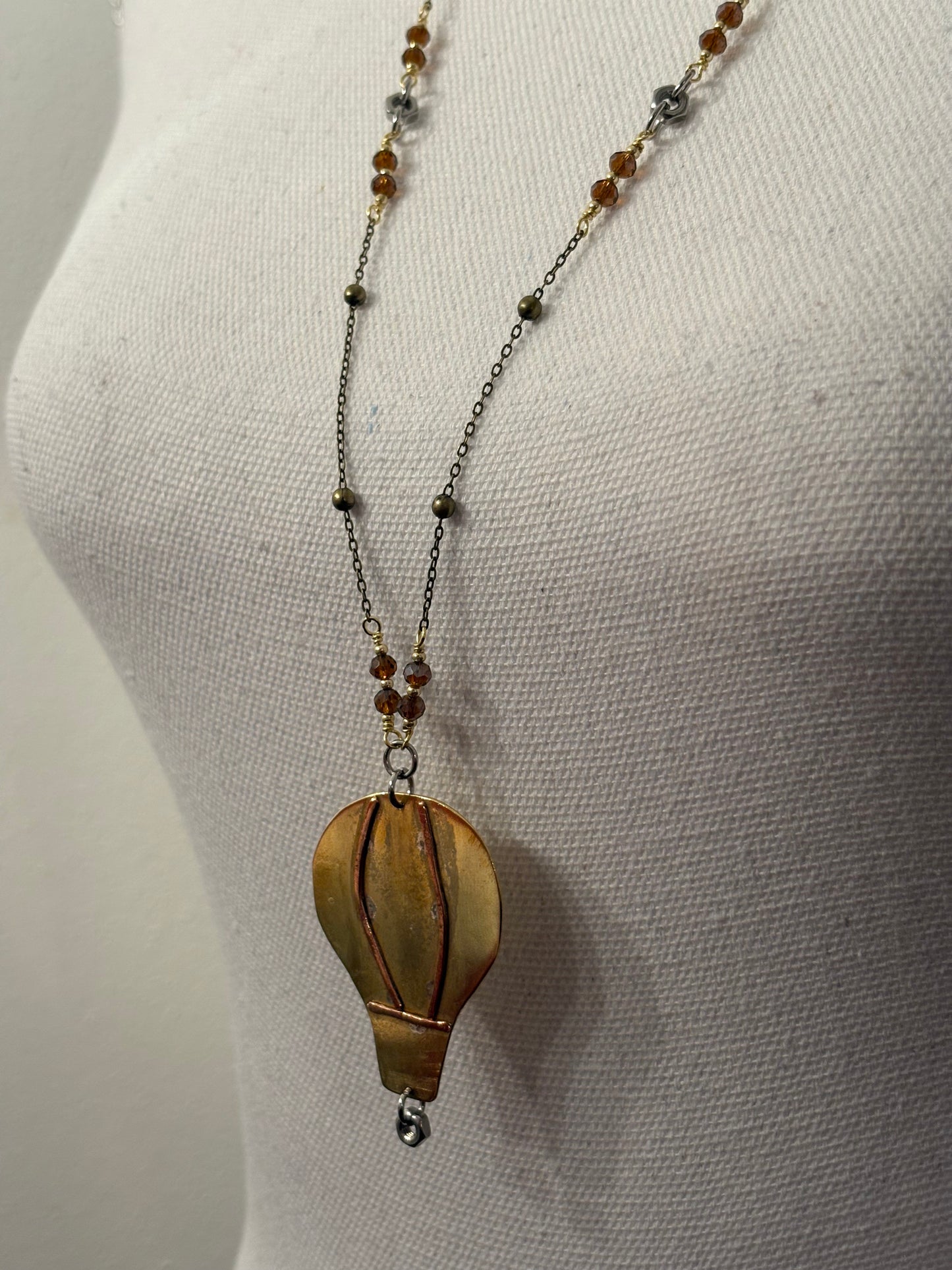 Collana Mongolfiera - Castagna