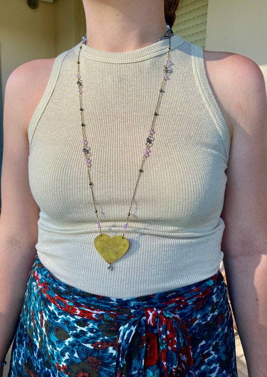 Collana Cuore Lilla