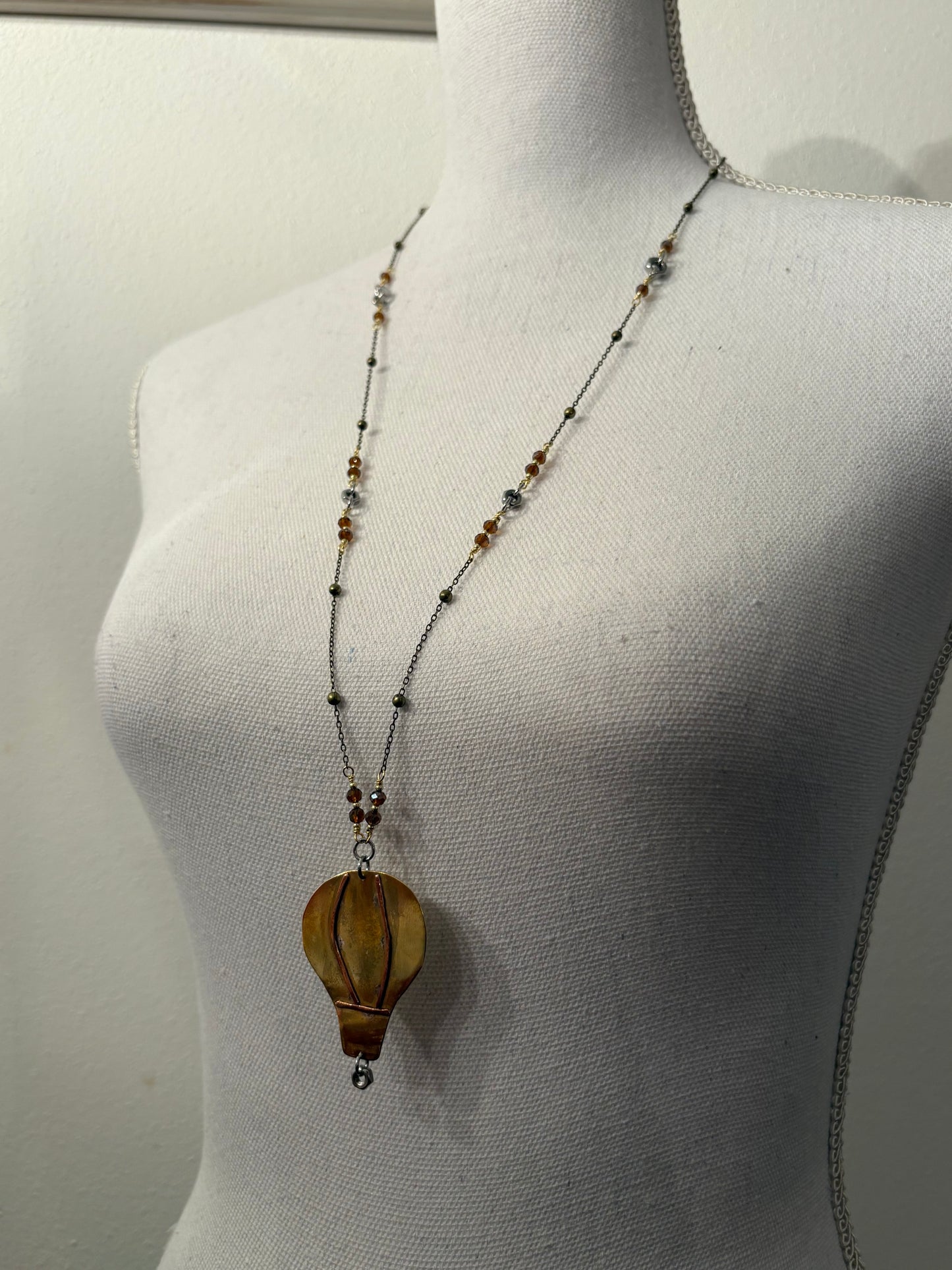 Collana Mongolfiera - Castagna