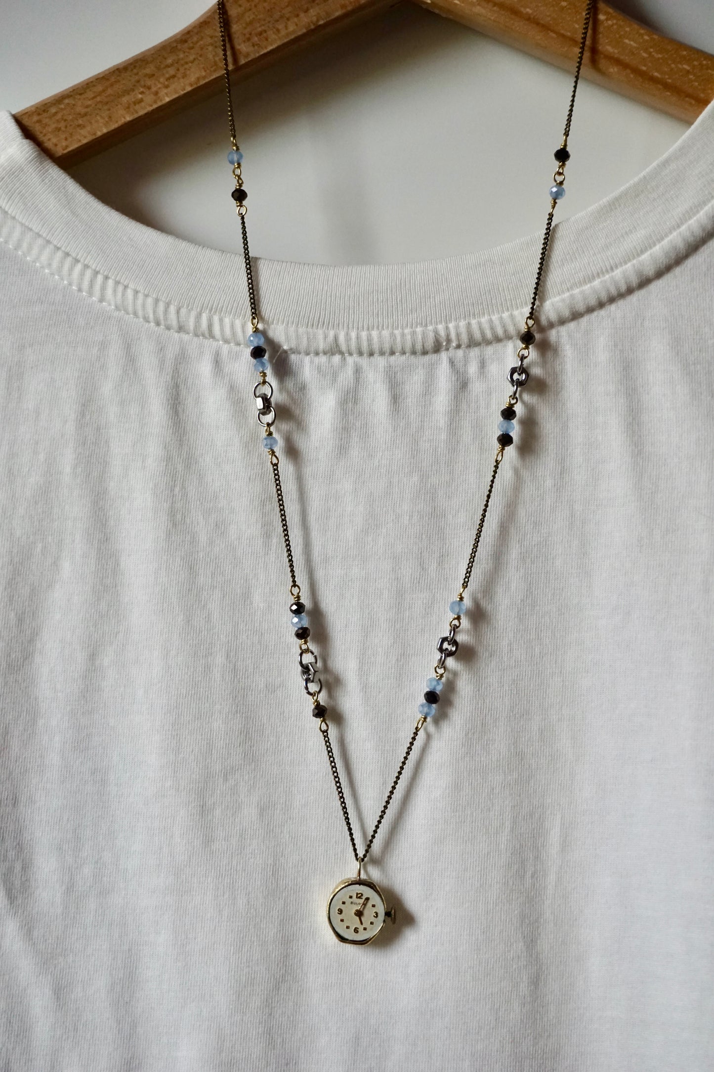 Collana MiniOrologio Azzurra